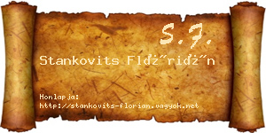 Stankovits Flórián névjegykártya